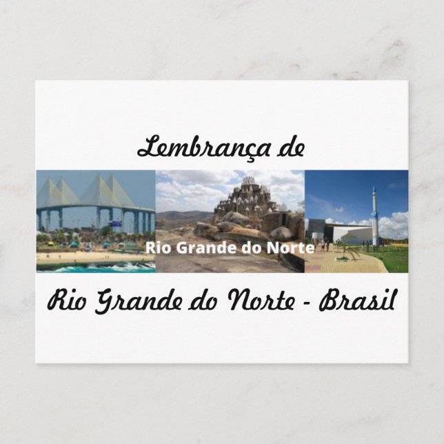 Cartão postal lembrança de Rio Grande do Norte Vykort (Framsida)