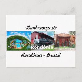Cartão postal lembrança de Rondônia Brasil Vykort