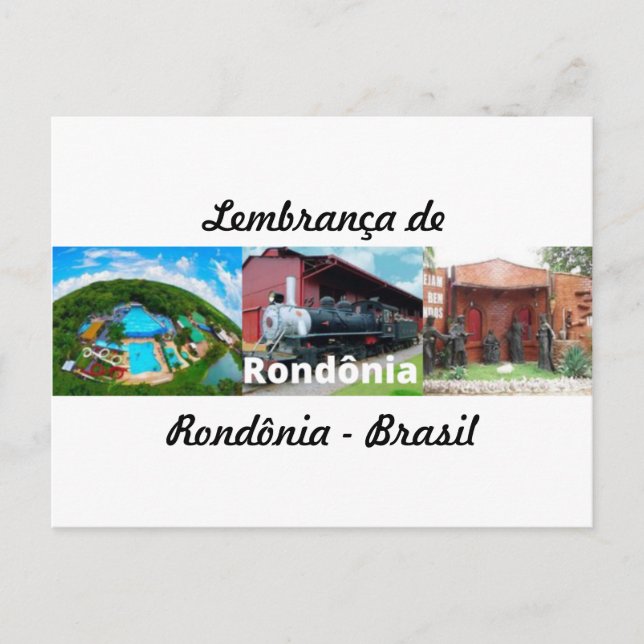 Cartão postal lembrança de Rondônia Brasil Vykort (Framsida)