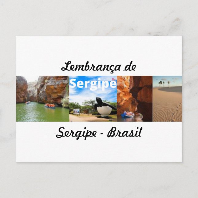 Cartão postal lembrança de Sergipe - Brasil Vykort (Framsida)