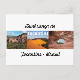 Cartão postal lembrança de Tocantins Brasil Vykort