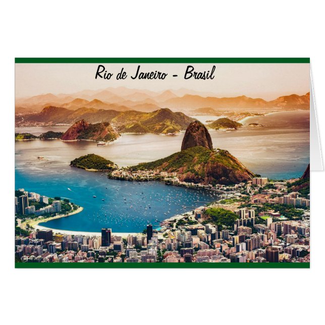 Cartão Postal Rio de Janeiro Hälsningskort (Framsidan Horizontal)