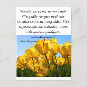 Cartão Postal-Tulipas - Clarice Lispector Vykort