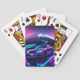 Cartas de póquer clásicas Neon Drift Nights - Skyl Casinokort