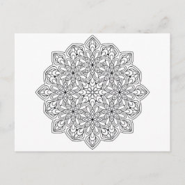 Carte à colorier mandala 2 vykort
