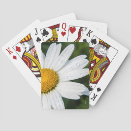carte à jouer photo, une margueritte, font vert casinokort