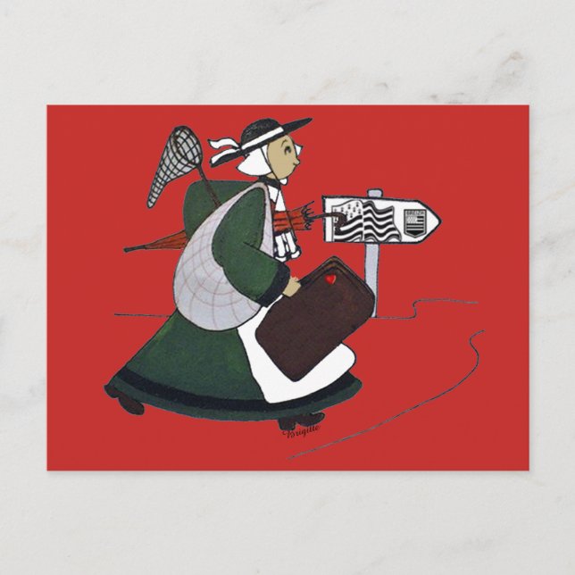 carte bécassine bretone vykort (Framsida)