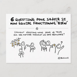 Carte coaching d'équipe "5/6 : Suivi des actions" Vykort