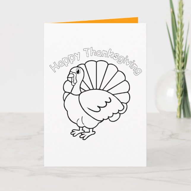 Carte � colorier pour Thanksgiving - Helgkort (Framsida)