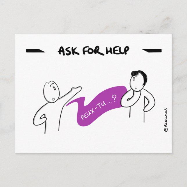 Carte Core Protocol : Ask For Help Vykort (Framsida)