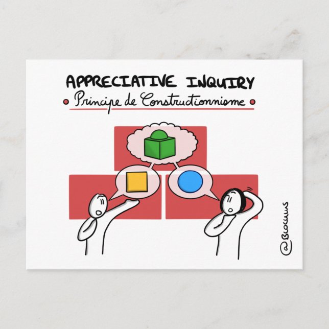 Carte de Coaching "AI - Principe de Construction" Vykort (Framsida)