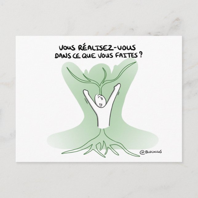 Carte de Coaching "Réalisation de soi" Vykort (Framsida)