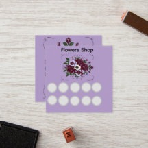 Carte de Fidélité Simple Fleuriste - Botanique