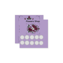 Carte de Fidélité Simple Fleuriste - Botanique Lojalitetskort