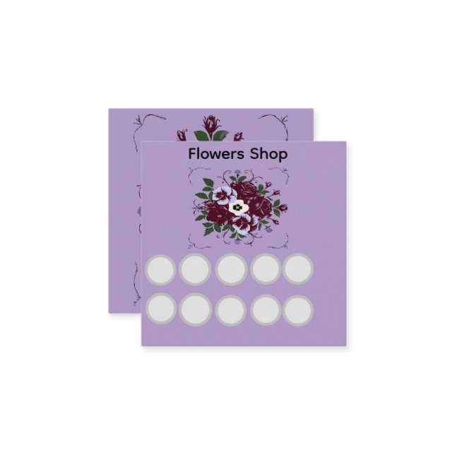 Carte de Fidélité Simple Fleuriste - Botanique Lojalitetskort (Fram/Back In Situ)