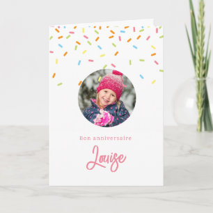 Carte de joyeux anniversaire avec phoet pites kort