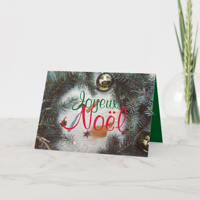 Carte de Joyeux Noël Décoration Sapin Boules GC Helgkort (Framsida)