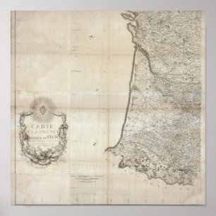 Carte de la Frankrike SÅ Poster