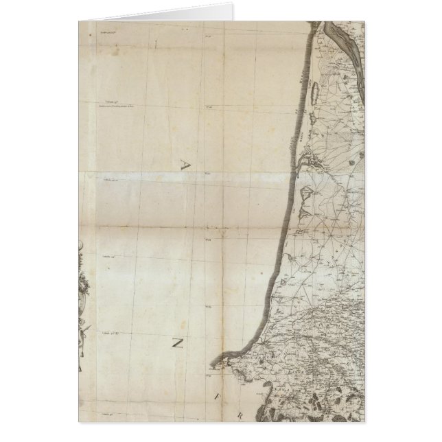 Carte de la Frankrike SO Hälsningskort (Framsidan)