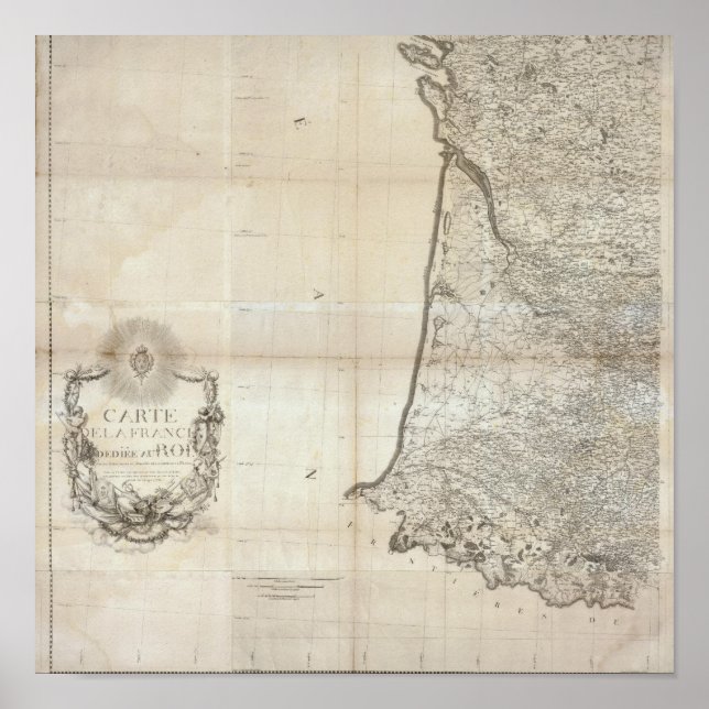 Carte de la Frankrike SO Poster (Framsidan)