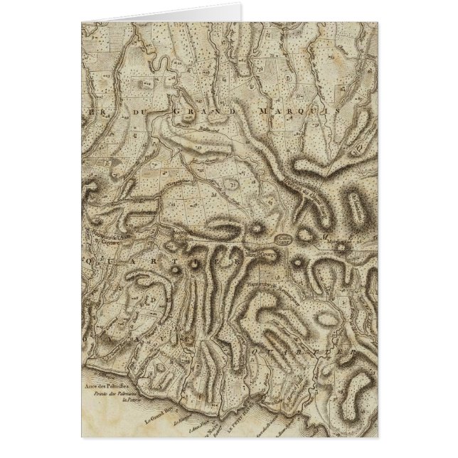 Carte de l'Isle de la Grenade Hälsningskort (Framsidan)