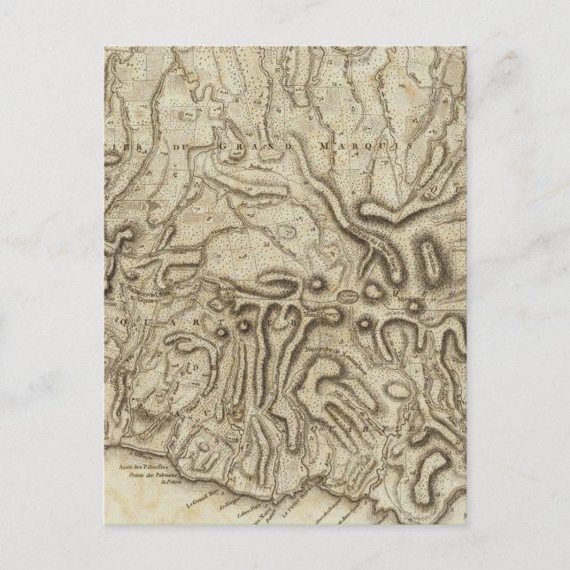 Carte de l'Isle de la Grenade Vykort (Framsida)