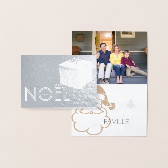 Carte de Noël Kado personnalisable Photo Folierat Kort (Display)