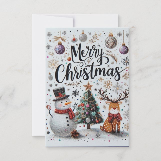 Carte de Noel - Merry Christmas (Framsida)