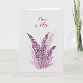 Carte de réconfort lilas - Pense à vous Kort