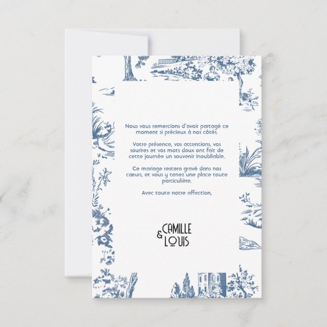 Carte de remerciement mariage Victoria Tack Kort (Framsida)