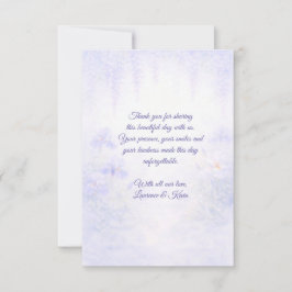 Carte De Remerciements Elegant Botanical Wedding Tack Kort