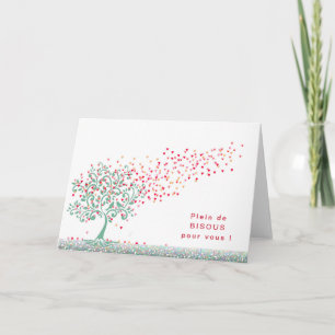 Carte de remerciements pliée tack kort