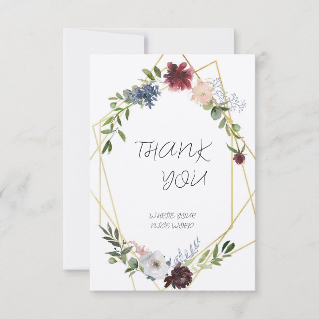 Carte de remerciements tack kort (Framsida)