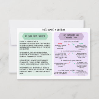 Carte de Soutien pour Adultes TDAH - Amis Inbjudningar
