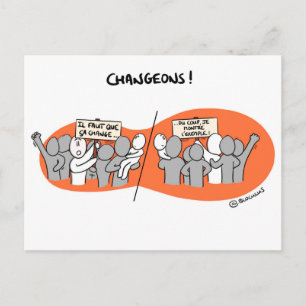 Carte de Tränar "Changeons par l'Exemple!" Vykort