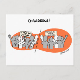 Carte de Tränar "Changeons par l'Exemple!" Vykort