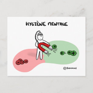Carte de Tränar "Hygiène mentale" Vykort