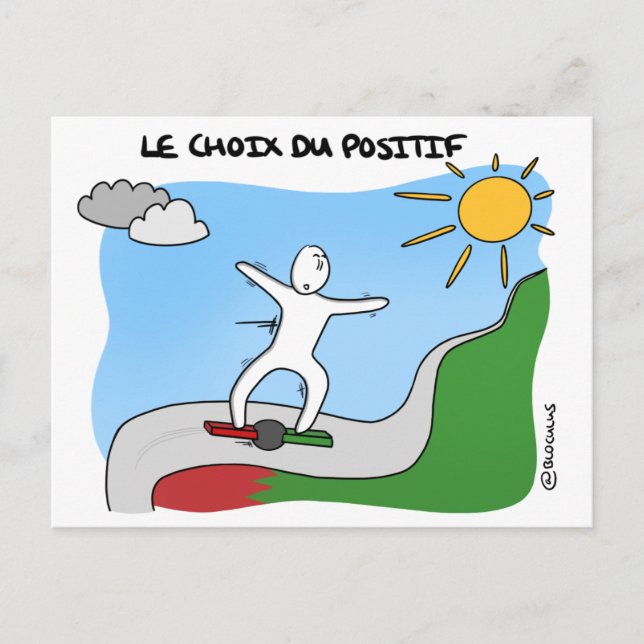 Carte de Tränar ’Le choix du positif’ Vykort (Framsida)