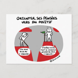 Carte de tränar "Pensées Positives" Vykort