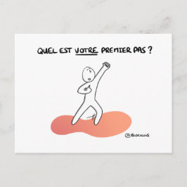 Carte de Tränar "Quel est votre 1er pas ?" Vykort