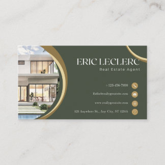 carte de visite agent de vente immobilier  visitkort