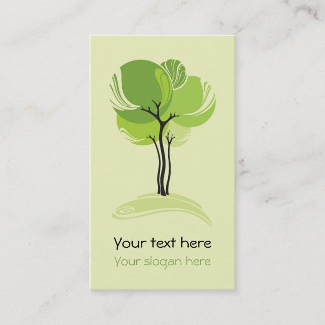 Carte de visite Arbre Dessin Visitkort (Framsida)