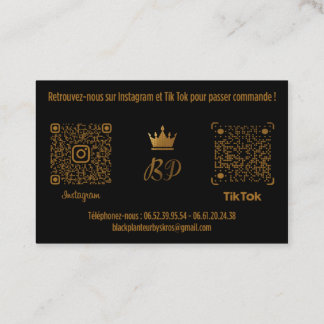 Carte de Visite BLALCK PLANTEUR V1 Visitkort
