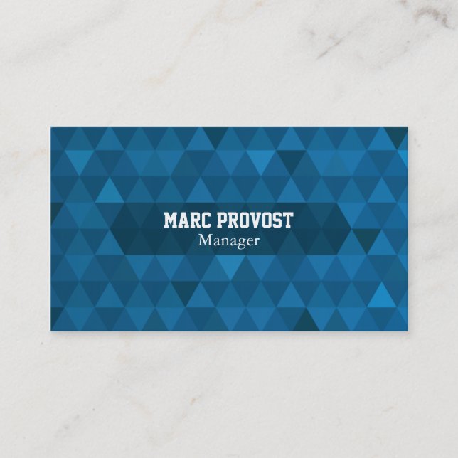 Carte de visite Blue Triangles Visitkort (Framsida)