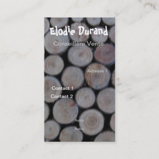 CARTE DE VISITE BOIS VISITKORT