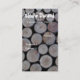 CARTE DE VISITE BOIS VISITKORT