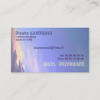 CARTE DE VISITE CIEL ET NUAGE VISITKORT
