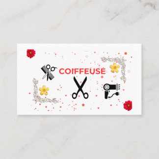 Carte de visite Coiffure à domicile – Pro & fémini Visitkort