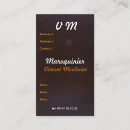 Carte de visite cuir visitkort