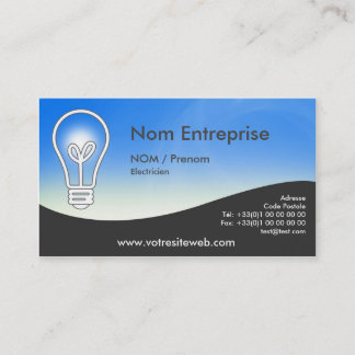 Carte de visite Electricien Visitkort